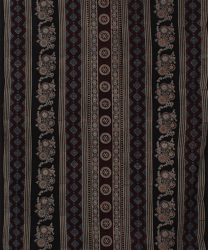 3m cotton black printed ajrakh kurta material