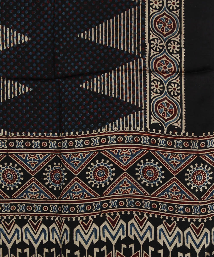 Black modal ajrakh handloom stole