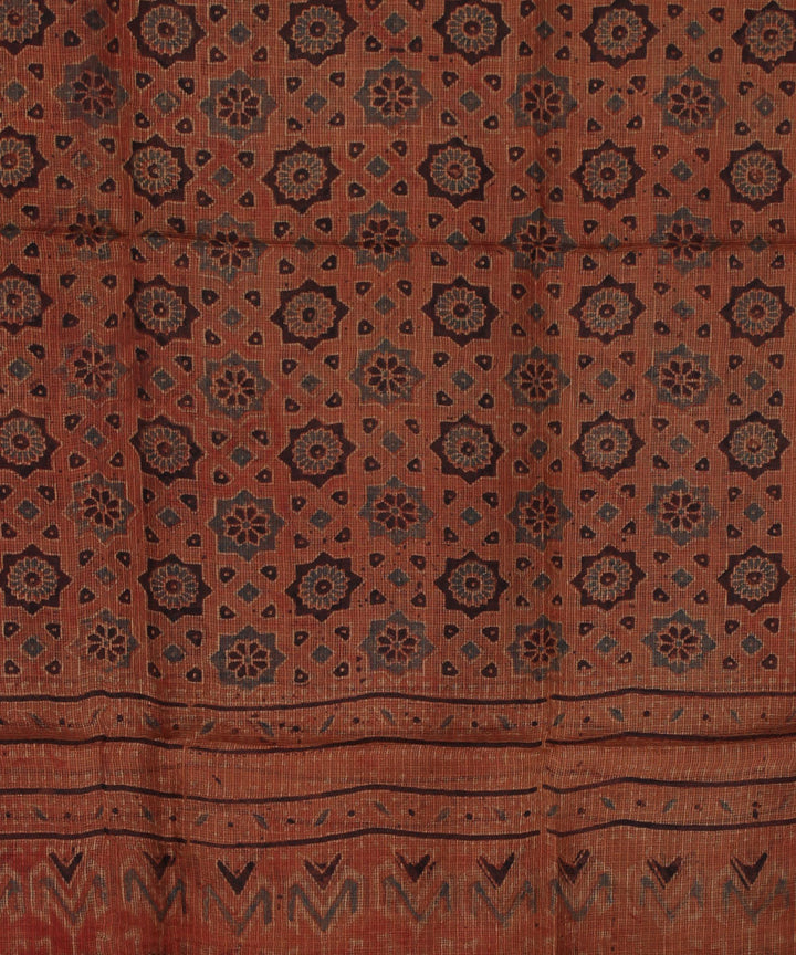 Red black handloom kota ajrakhdupatta