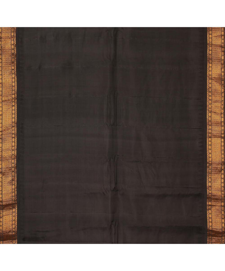 Pink black gadwal handwoven silk saree