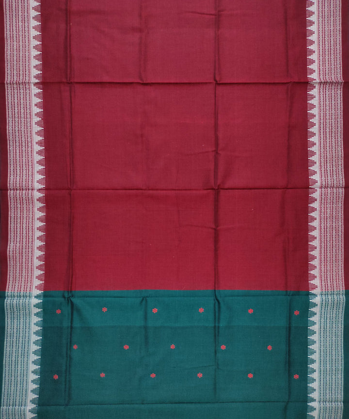3pc Cyan green red handwoven cotton sambalpuri dress material