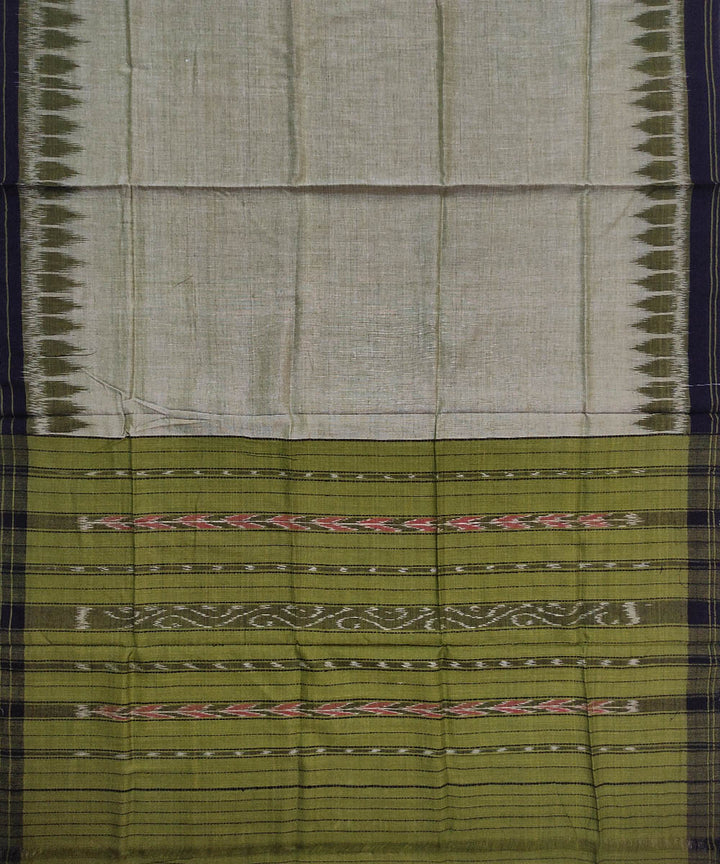 3pc Olive green grey handwoven cotton sambalpuri dress material
