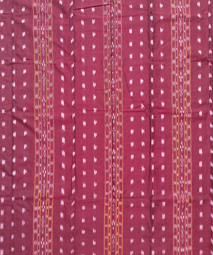 3pc Maroon pink handwoven cotton sambalpuri dress material