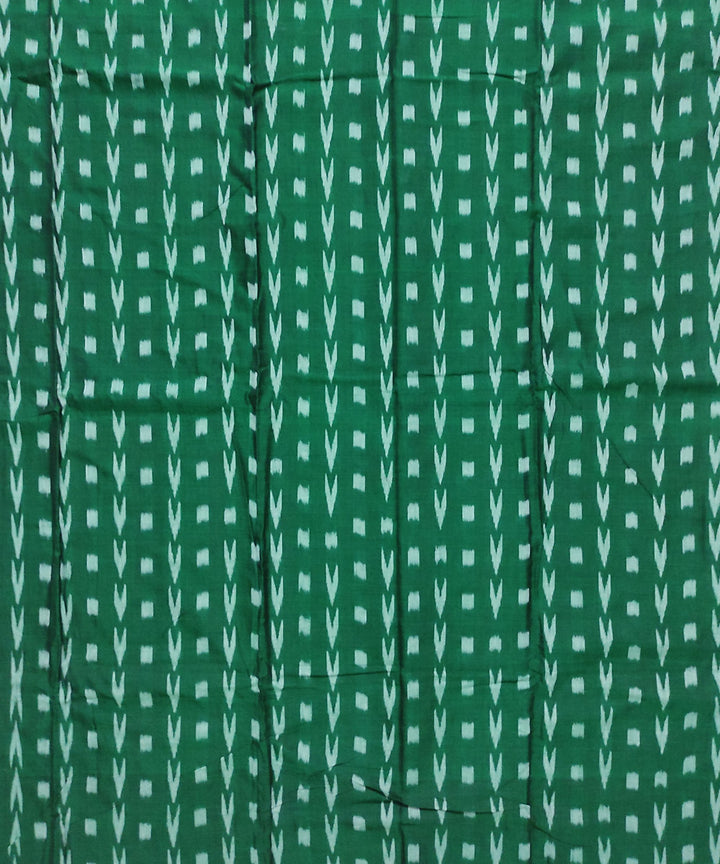 3pc Dark green cream handwoven cotton sambalpuri dress material