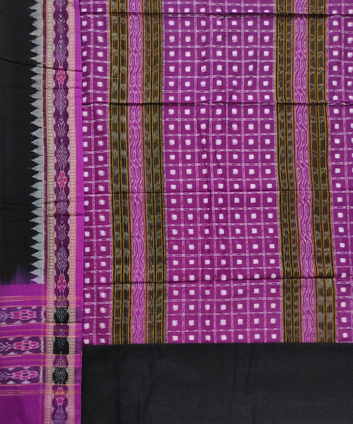 3pc Magenta handloom cotton double ikat sambalpuri dress material