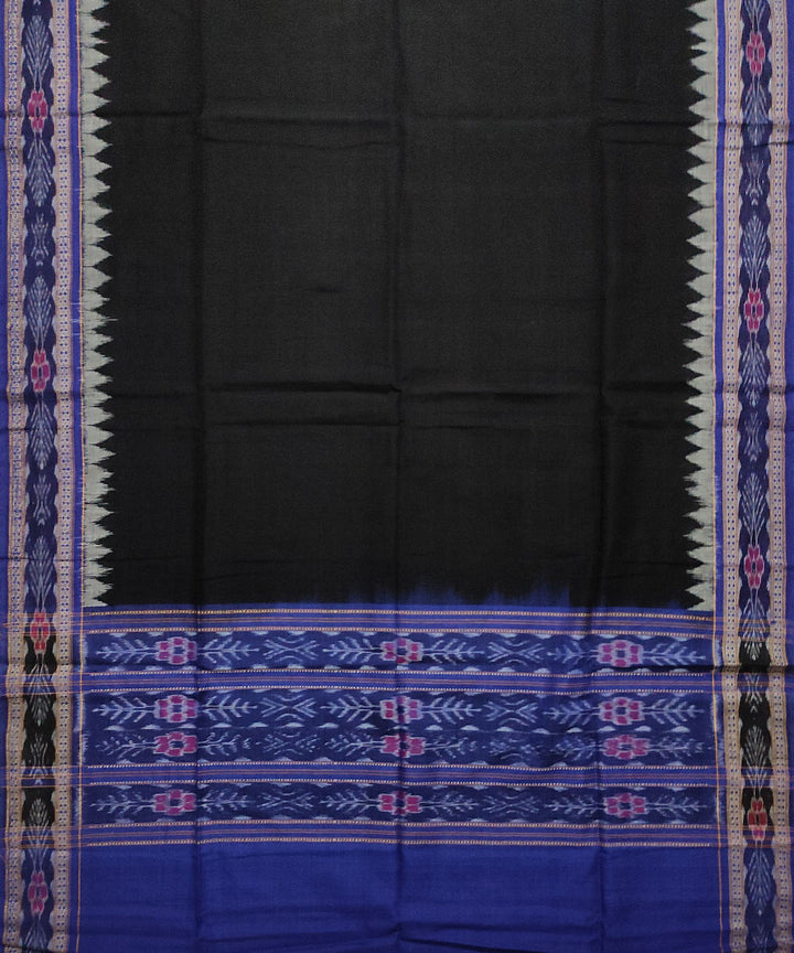 3pc Blue black handwoven cotton double ikat sambalpuri dress material