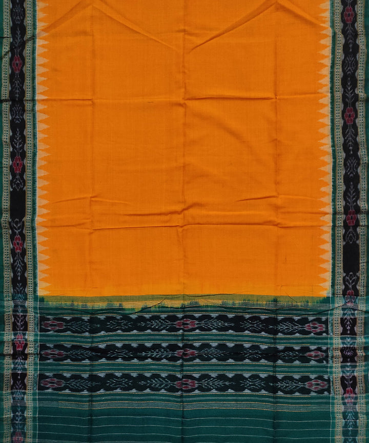 3pc Green yellow handloom cotton sambalpuri dress material