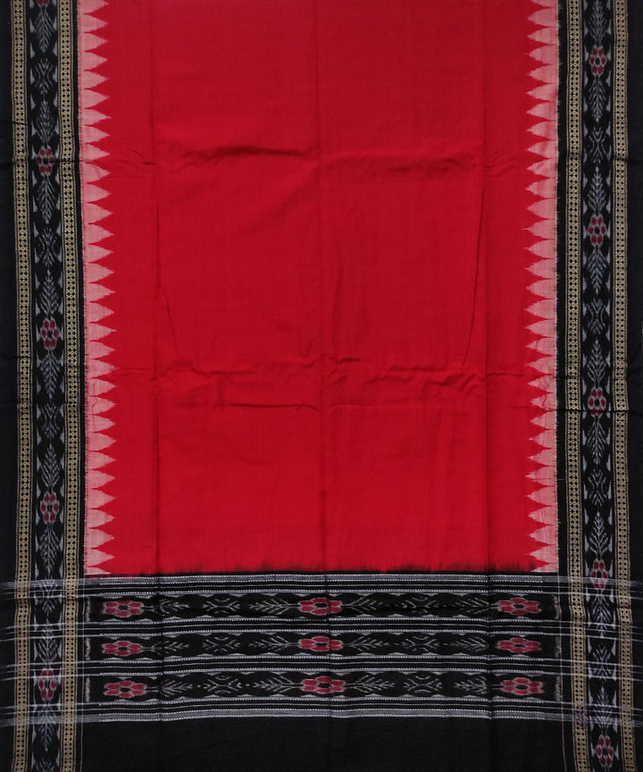 Red black handloom cotton sambalpuri dress material