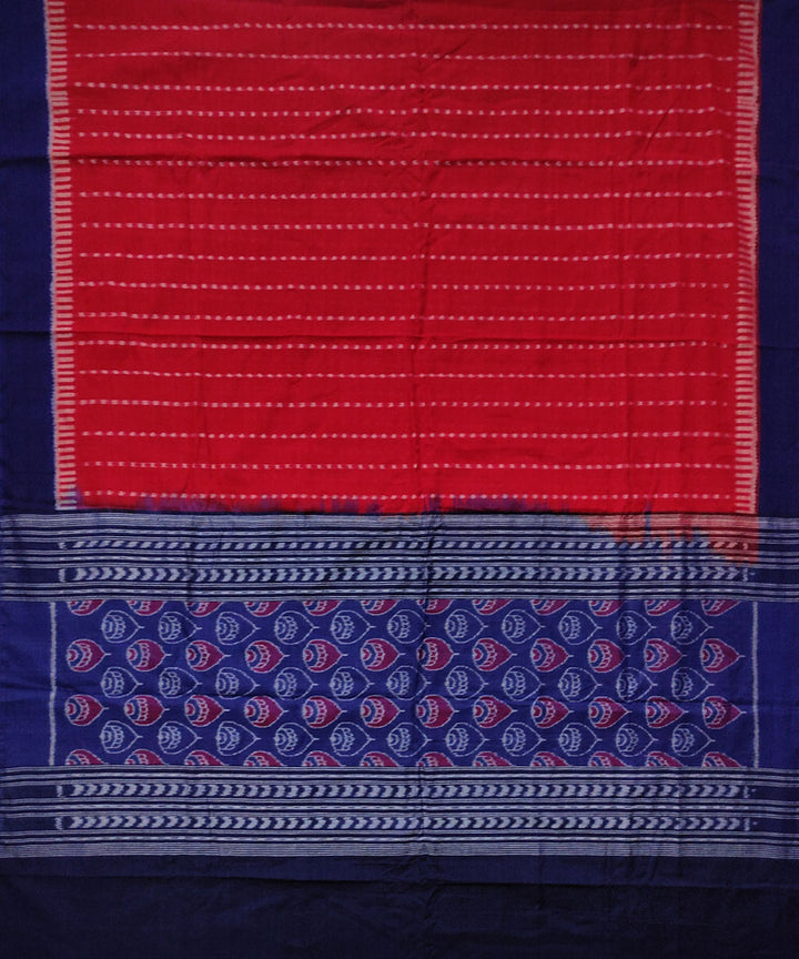 Navy blue red handloom sambalpuri cotton dress material