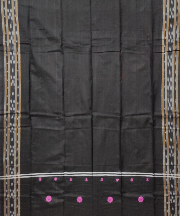 Black pink handwoven bomaki cotton dress material