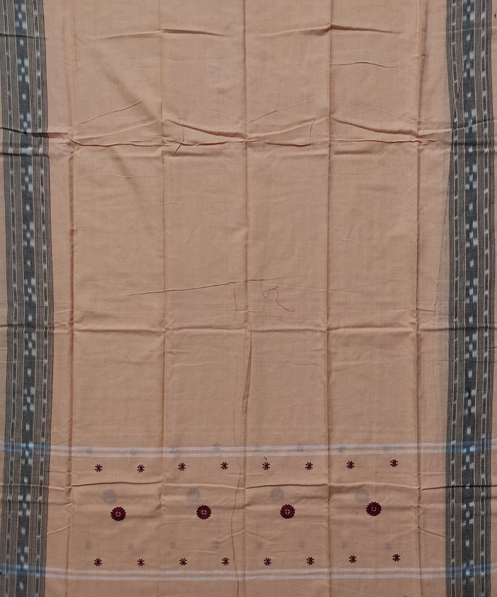 Maroon peach bomkai handloom cotton dress material