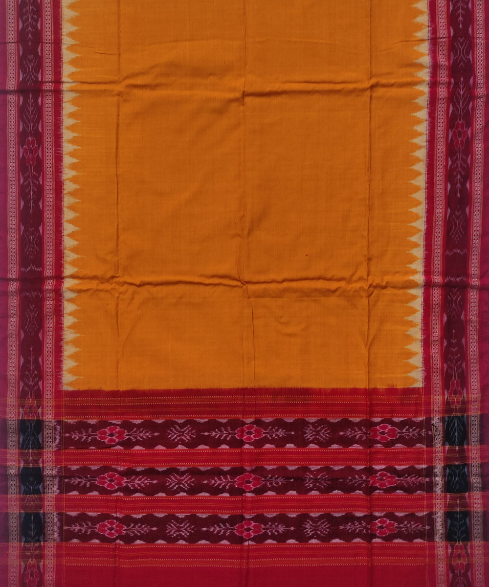 Red yellow handloom cotton sambalpuri dress material