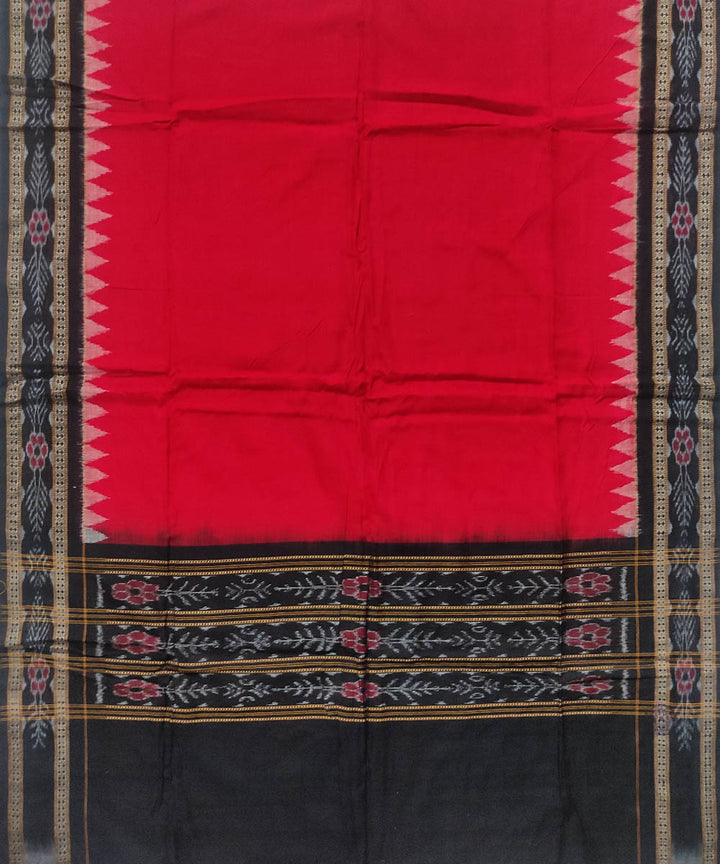 Black red handloom cotton sambalpuri dress material