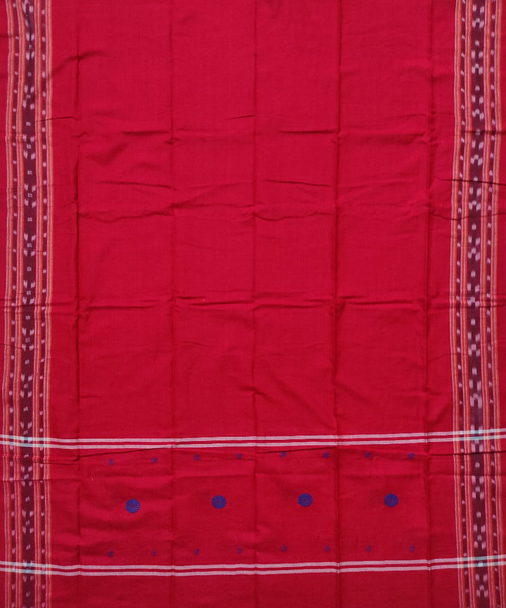 Navy blue red handloom cotton bomkai dress material