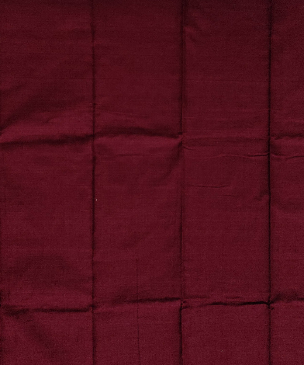 Peach maroon handloom cotton bomkai dress material