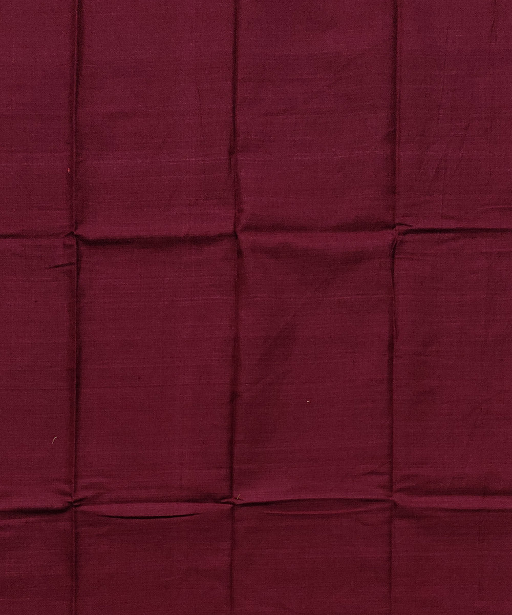 Peach maroon cotton handloom bomkai dress material