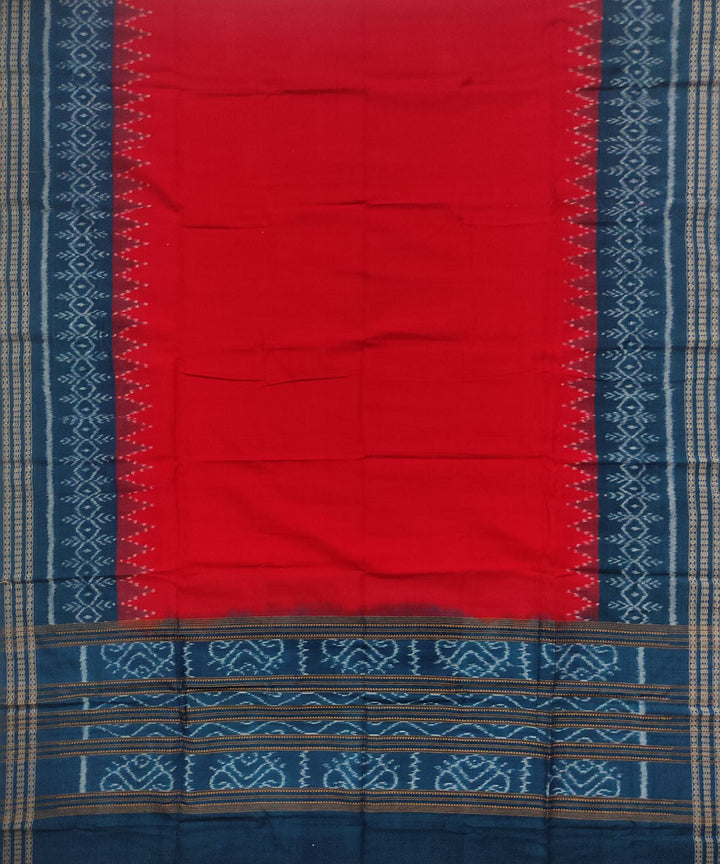 Red blue handloom cotton sambalpuridupatta