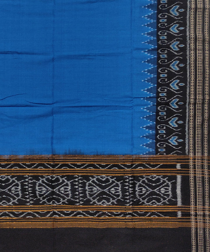 Blue black handloom cotton sambalpuri dupatta