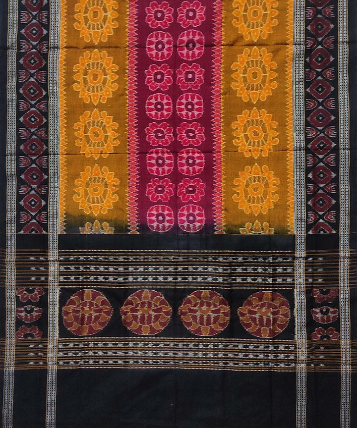 Multicolor black handloom sambalpuri cotton dupatta