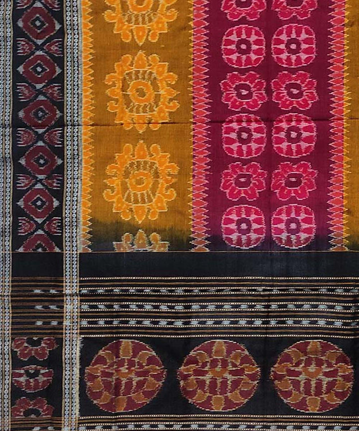 Multicolor black handloom sambalpuri cotton dupatta