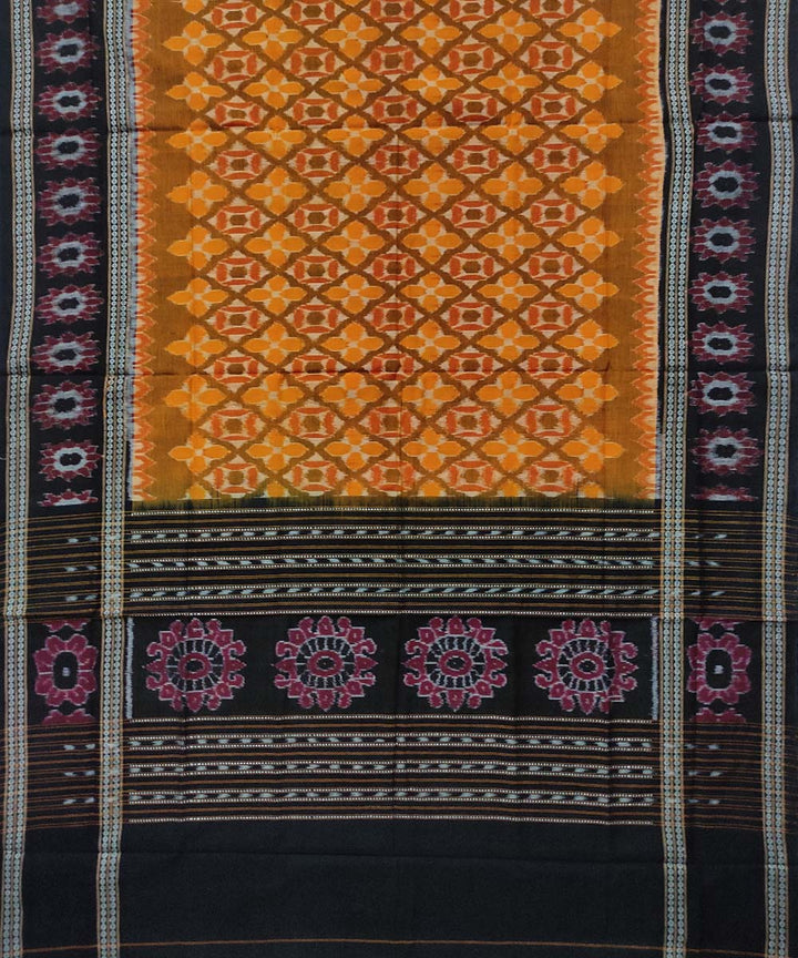 Multicolor black cotton sambalpuri handloom dupatta