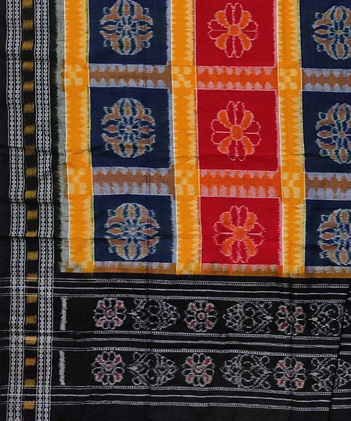 Red blue yellow handloom cotton sambalpuri dupatta