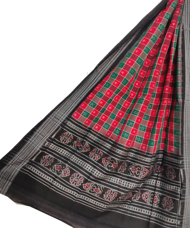 Multicolor black sambalpuri handloom cotton dupatta