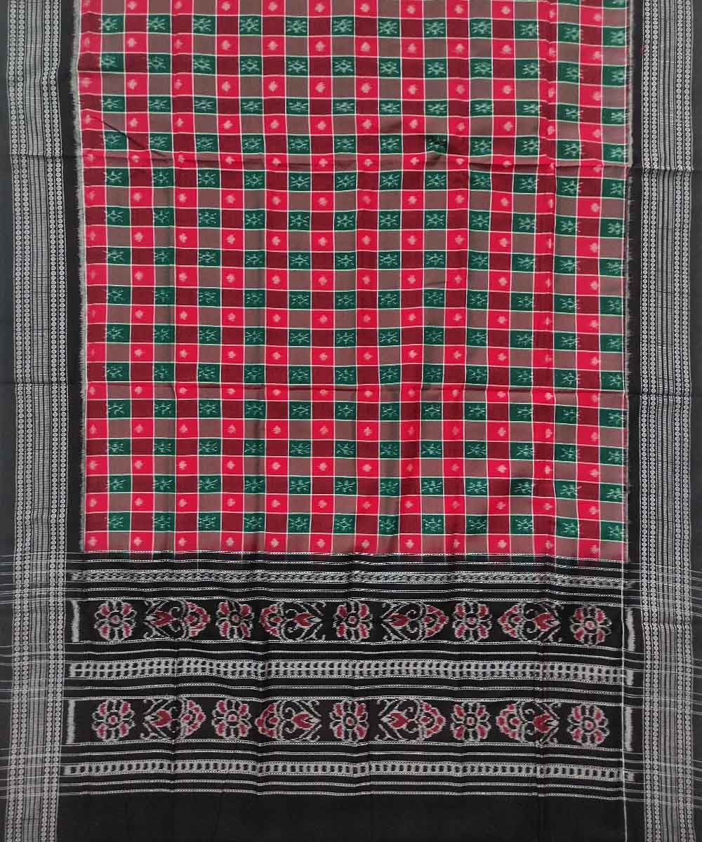 Multicolor black sambalpuri handloom cotton dupatta