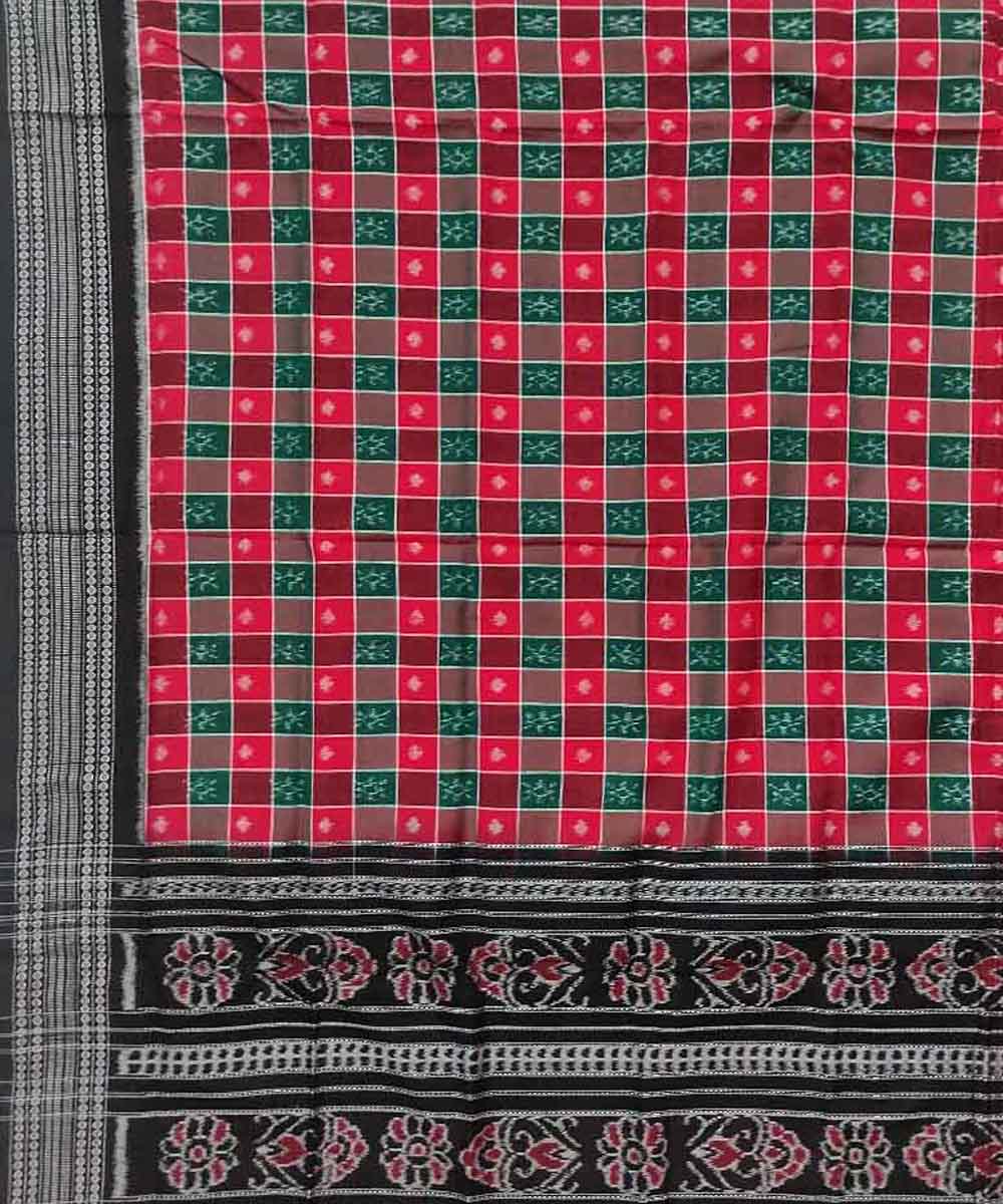 Multicolor black sambalpuri handloom cotton dupatta