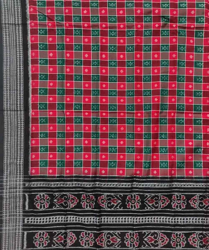 Multicolor black sambalpuri handloom cotton dupatta