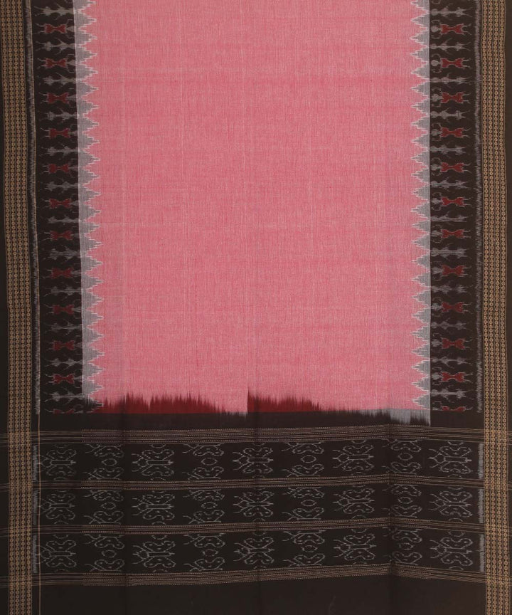 pink black handloom cotton sambalpuri dupatta