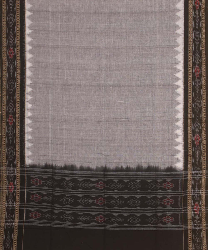 grey black handloom cotton sambalpuri dupatta