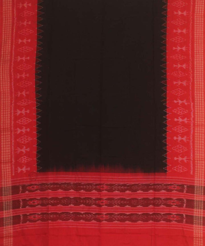 black red handloom cotton sambalpuri dupatta