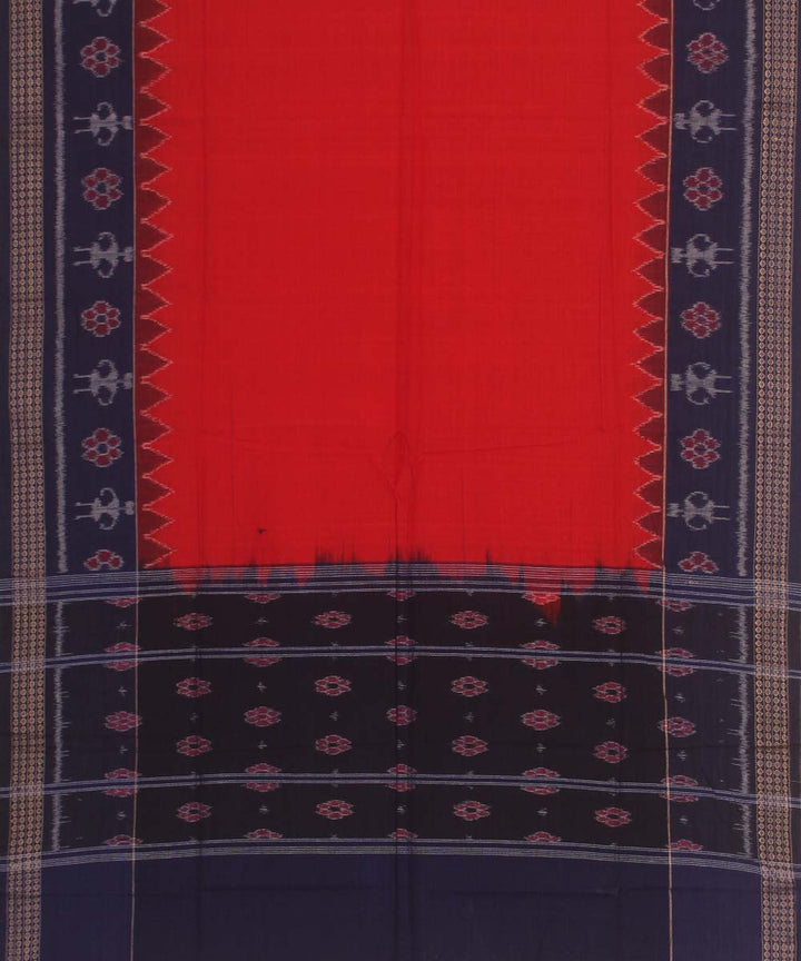 red navy blue handloom cotton sambalpuri dupatta