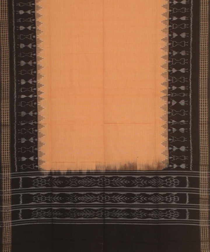 cream black handloom cotton sambalpuri dupatta