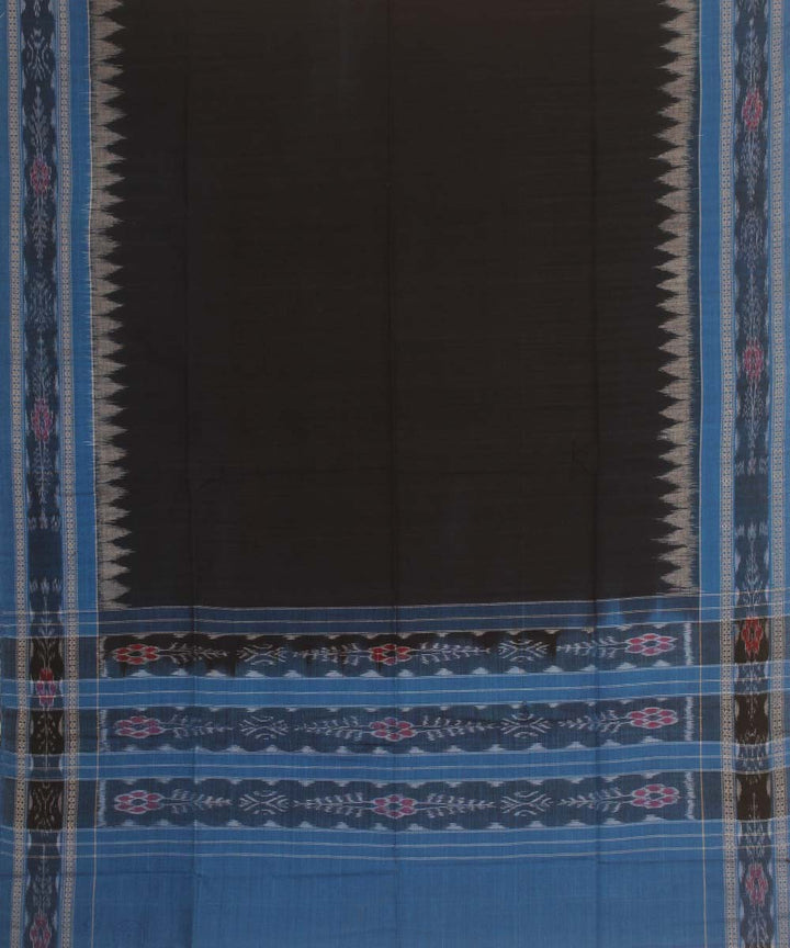 black navy blue handloom cotton sambalpuri dupatta
