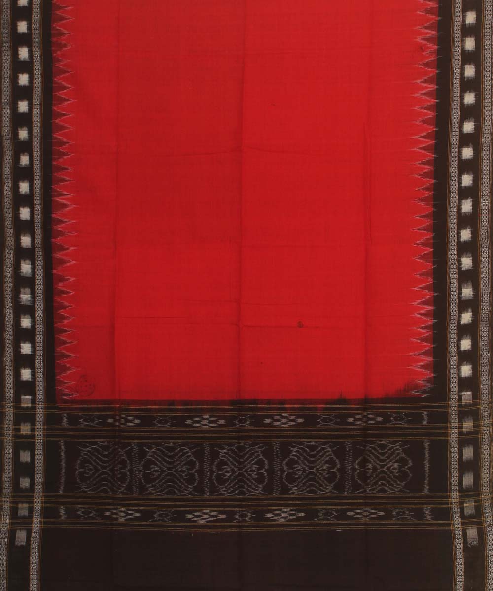 red black handloom cotton sambalpuri dupatta