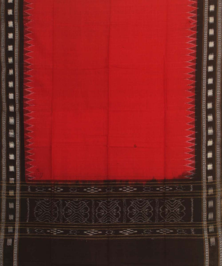 red black handloom cotton sambalpuri dupatta