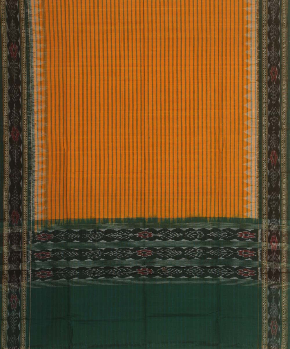 yellow green handloom cotton sambalpuri dupatta