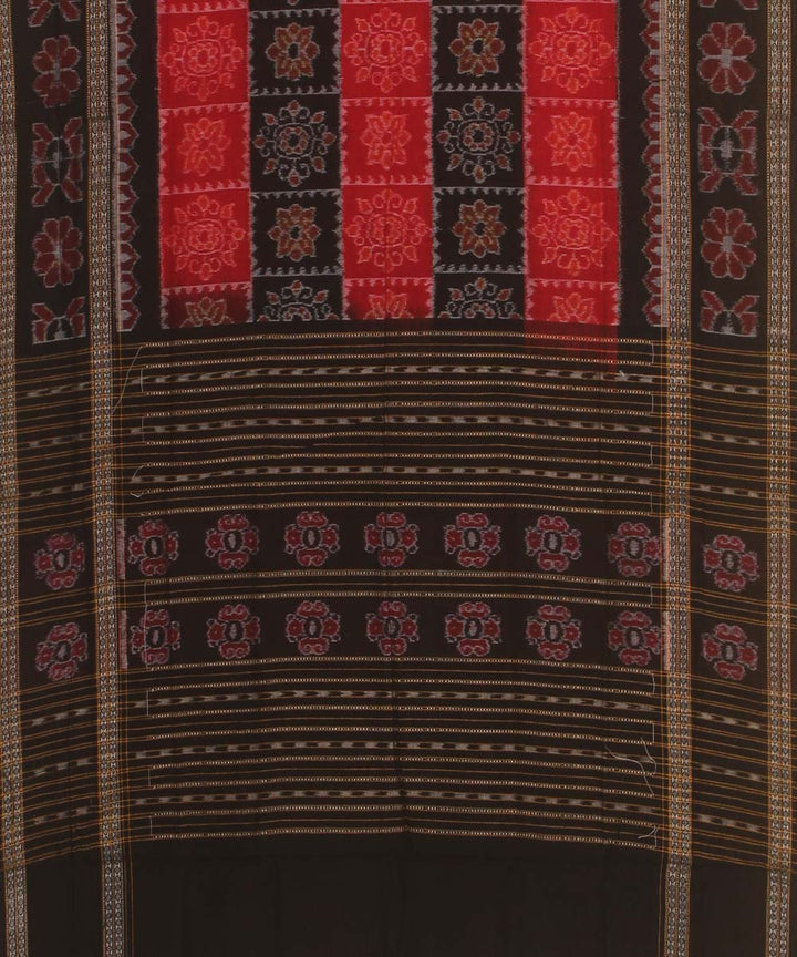 black red handloom cotton sambalpuri dupatta
