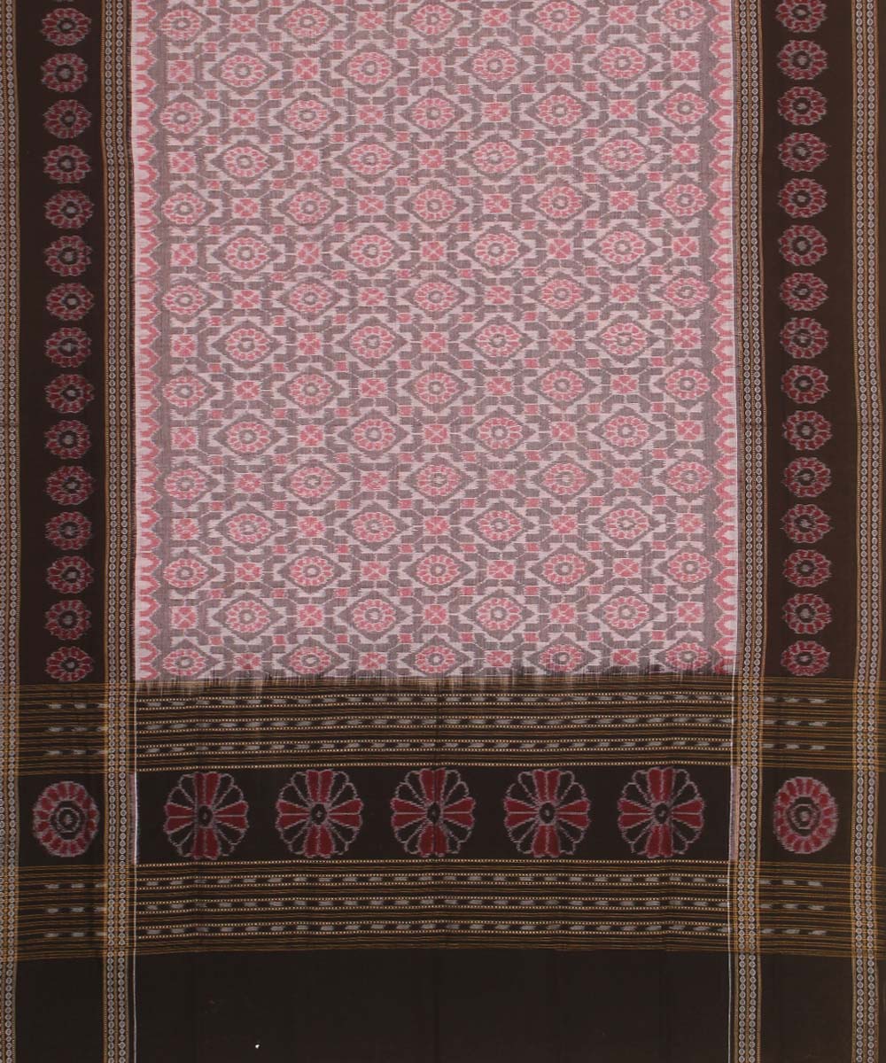 grey brown handloom cotton sambalpuri dupatta