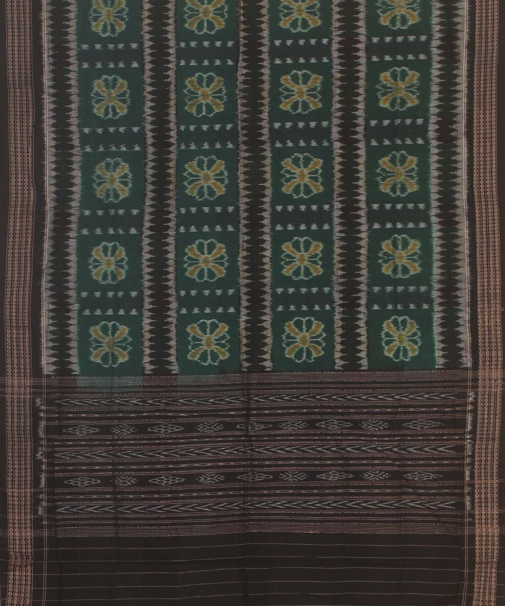 dark green black handloom cotton sambalpuri dupatta