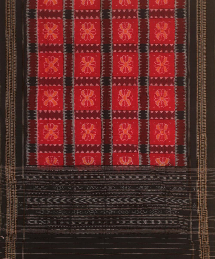 red black handloom cotton sambalpuri dupatta