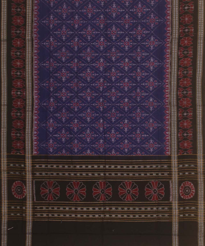 navy blue black handloom cotton sambalpuri dupatta