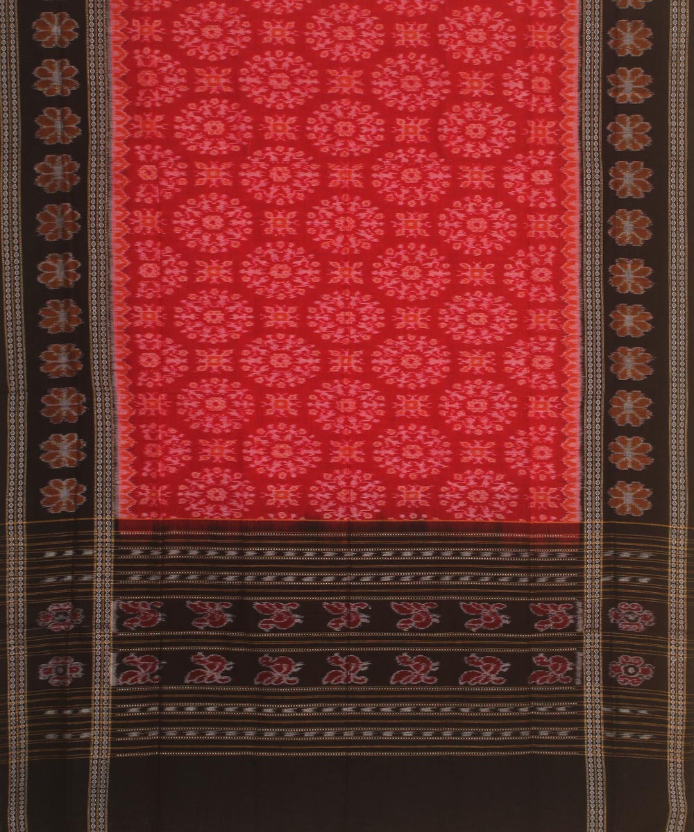 red black handloom cotton sambalpuri dupatta