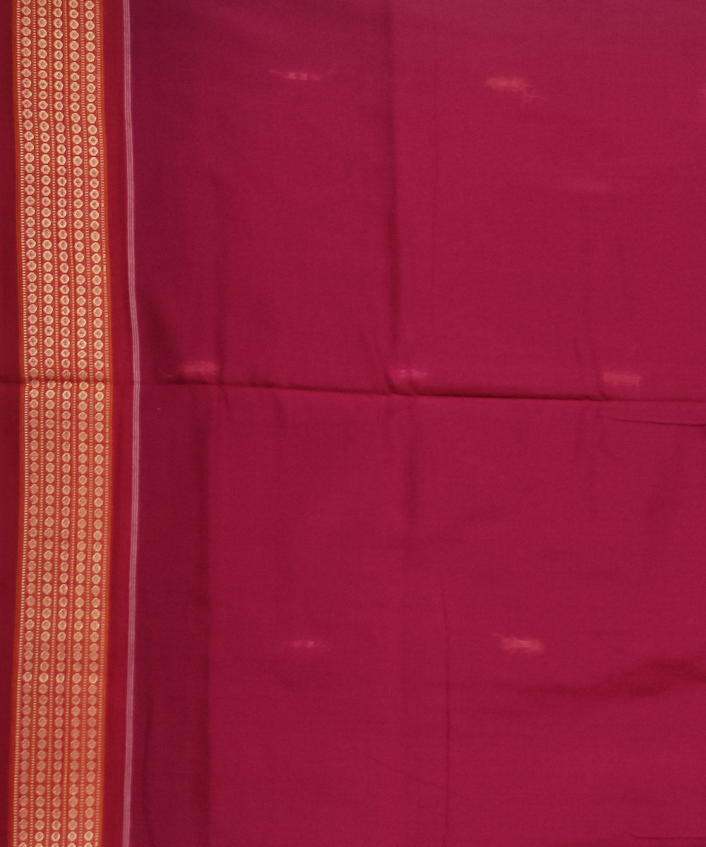 Purple maroon cotton handloom bomkai saree