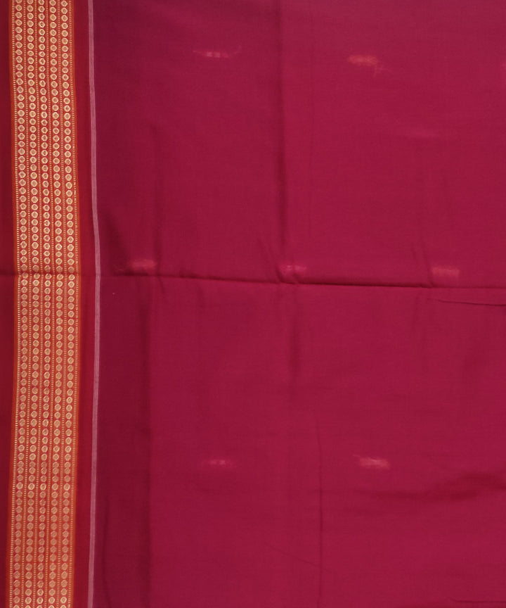 Purple maroon cotton handloom bomkai saree