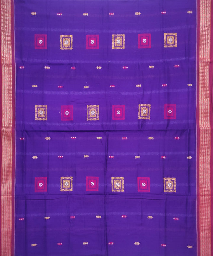 Purple maroon cotton handloom bomkai saree