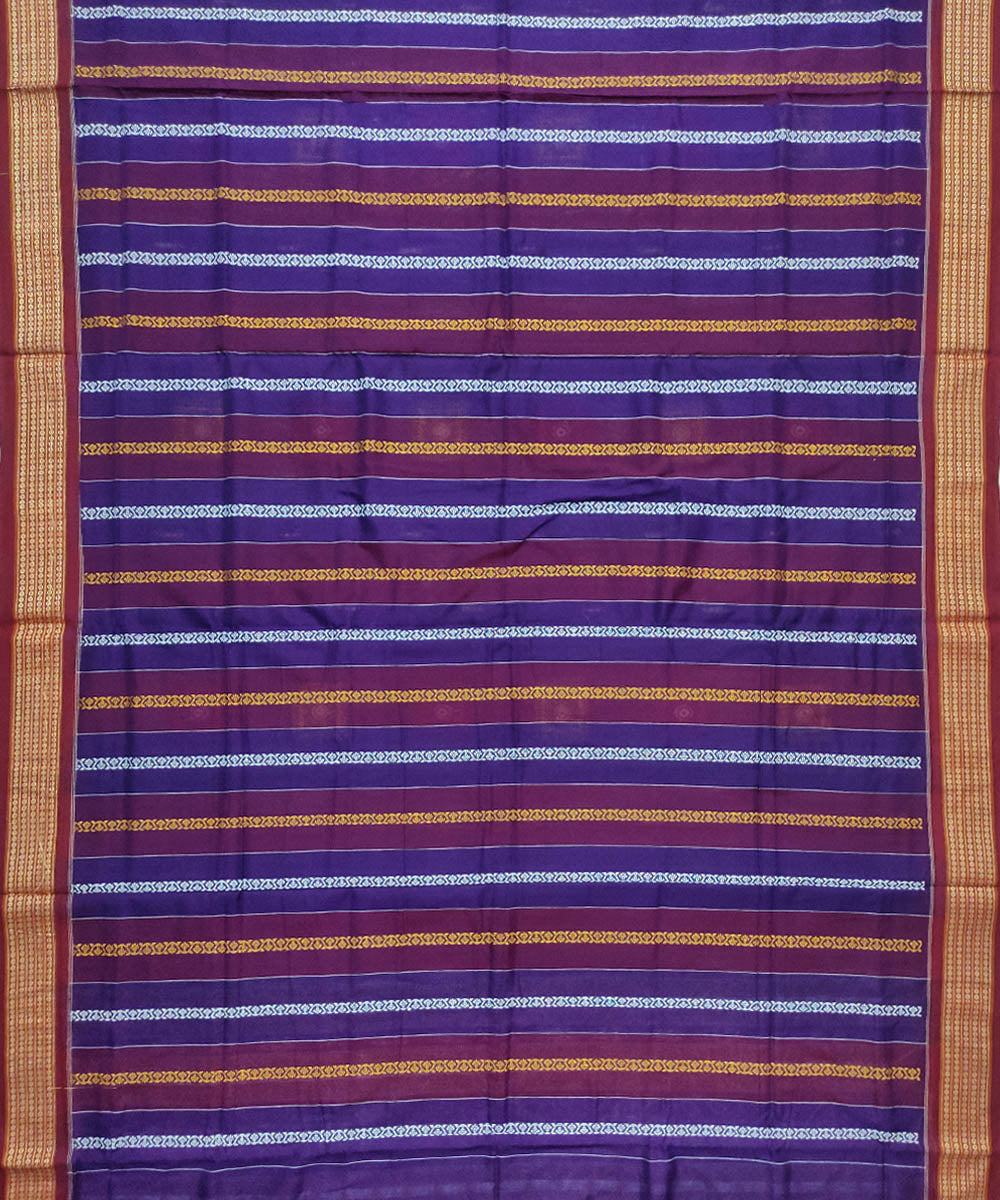 Purple maroon cotton handloom bomkai saree