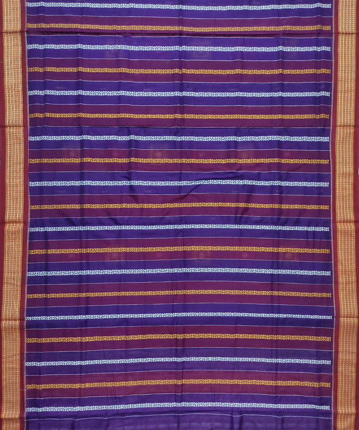 Purple maroon cotton handloom bomkai saree